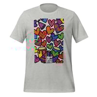Image 1 of LOVEDCGOGO "LOVE HEARTS CRANK" Unisex T-shirt (see color options)