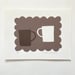 Image of White and Brown Cups handmade print