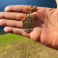 Image 3 of NEW* Flower Of Life Hamsa Necklace