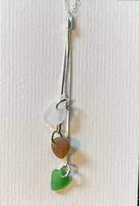 Image 1 of Triple Bail Sea Glass Necklace 
