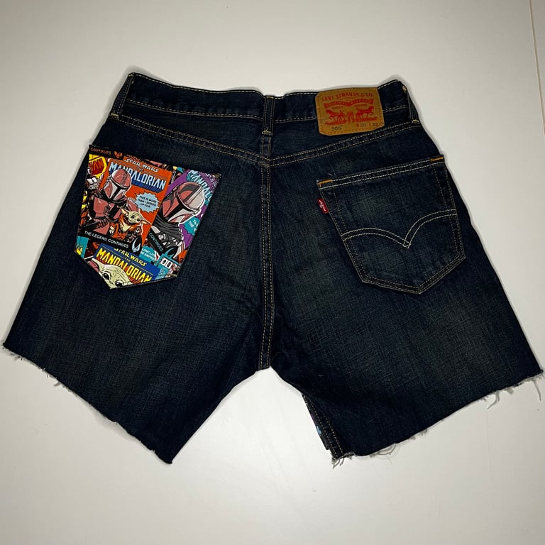 Mandalorian Denim Shorts Image 3