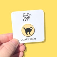 Image 6 of Nostalgic Mini Halloween Cookie Pins – Black Cat, Ghost & Pumpkin – Spooky Cute Gold Enamel Pin