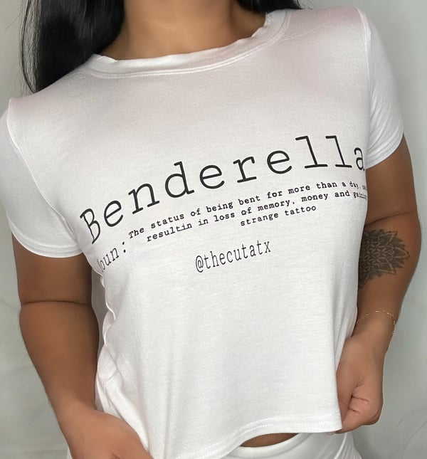 Image of “BENDERELLA” Crop Top - WHITE
