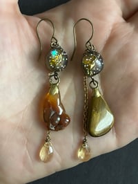 Image 1 of Glowing dangles with tigereye