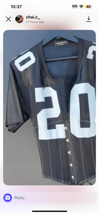 Image 4 of Breezy Bowl Jersey Corset - Custom