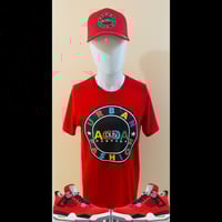 Image 1 of Red lightweight cotton T-Shirt  w/ Hat