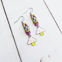 Image 2 of Pastel Toadstool Earrings