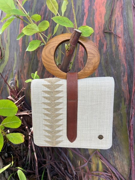 Image of Beige Cotton and Leather handbag 