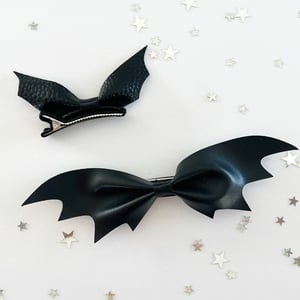 Image of Faux Leather Bat Bows 