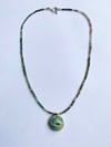  Blue Love Earth Beaded Necklace #4