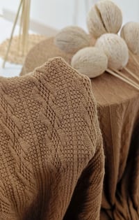 Image 2 of Sweater fabric for background - decoration - photoshoot - camel colour