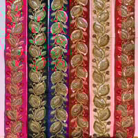 Image 1 of EMBROIDERED AND SEQUINED RIBBON