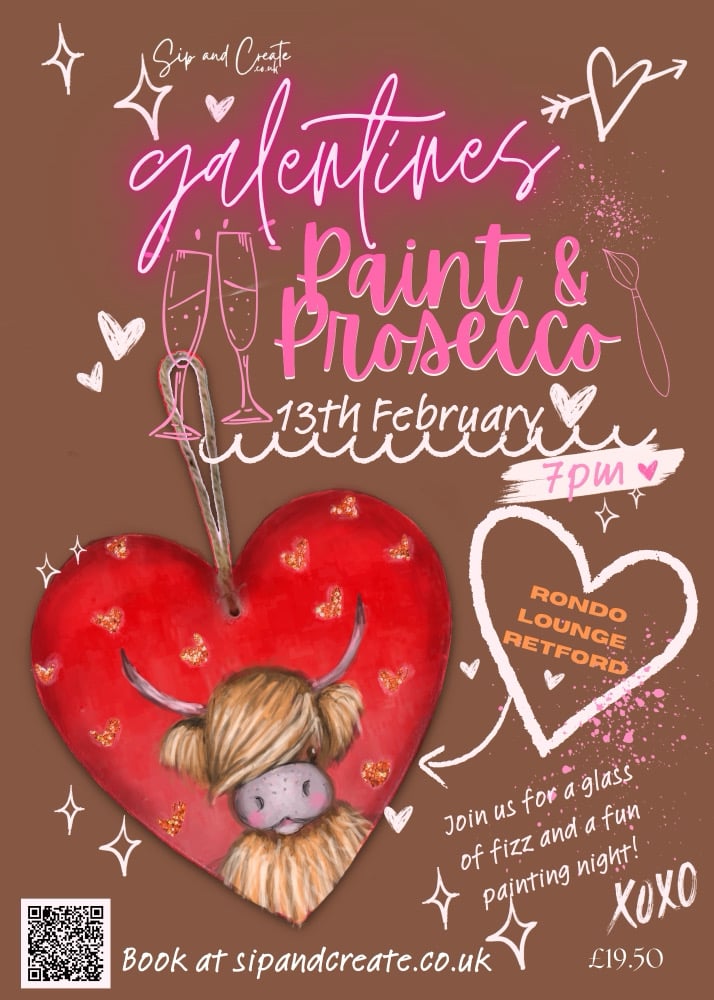 Image of Galentines Paint and Prosecco Night at Retford