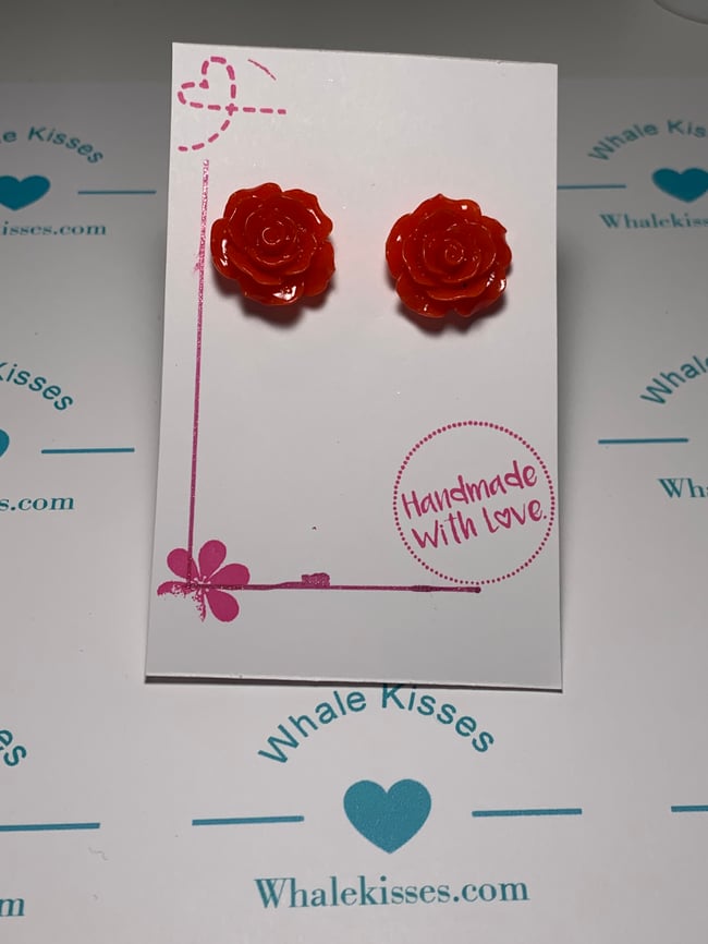 Rose earrings
