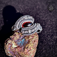 Image 2 of Garnet & Topaz Ring