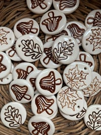 Image 4 of Small Autumn Motif Tags set of 3.