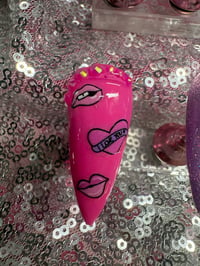 Image 6 of  Valentine’s Day stiletto  gel press on nails 