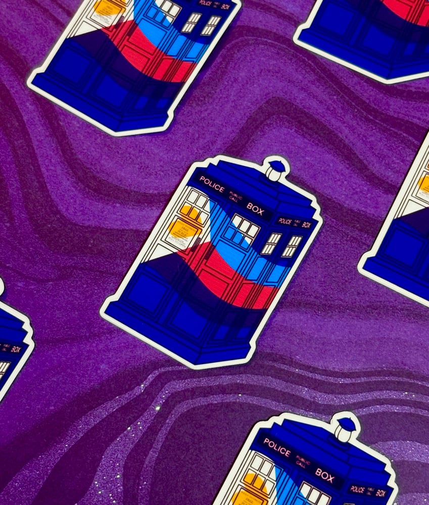 Image of Polyamorous Pride Tardis Flag