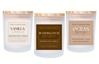 WARM COMFORT Trio Wooden Wick Candle Set 
