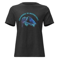 Image 5 of Crowned in Moonlight Raven Women's T-Shirt – Mystical Moon Crow  Tee | Gothic Wildlife shirt