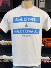 Real is Rare  T-shirt (White/Light Blue)