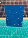Journal with blue splatter cover 