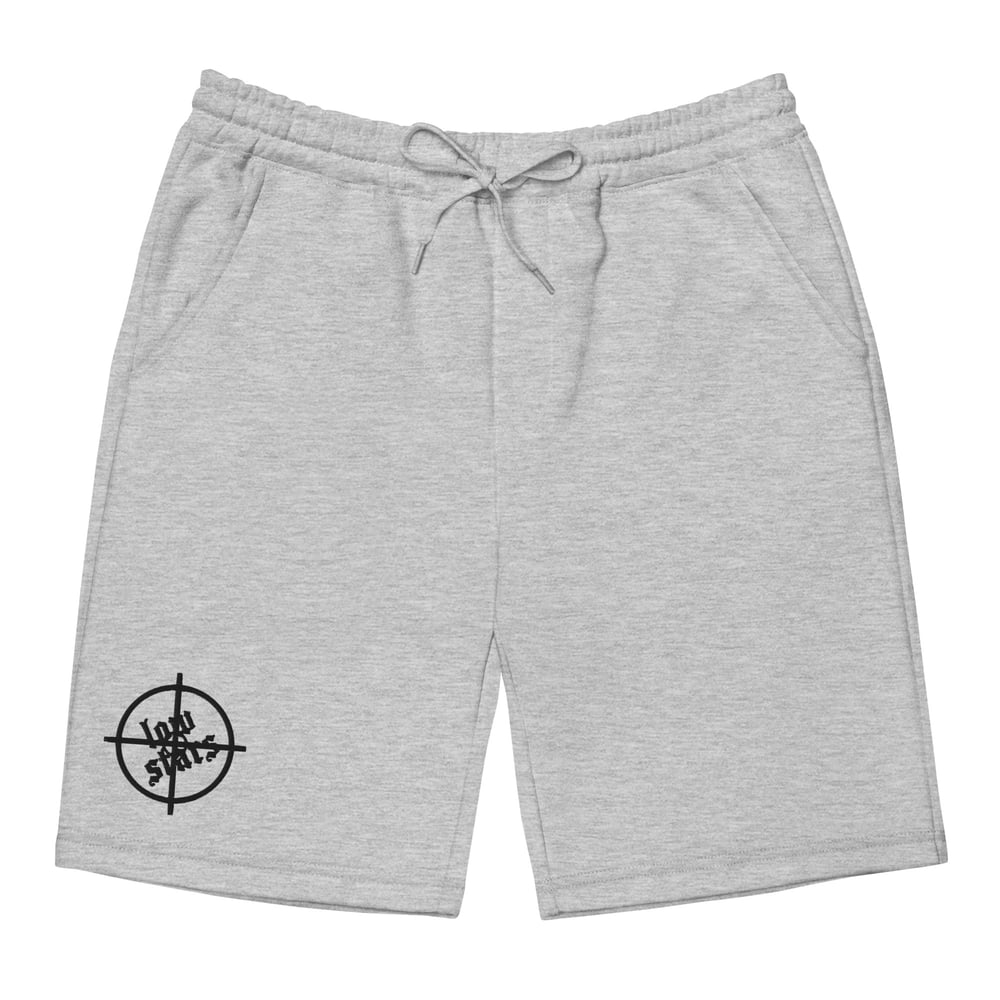 Image of Grey Crosshair fleece shorts