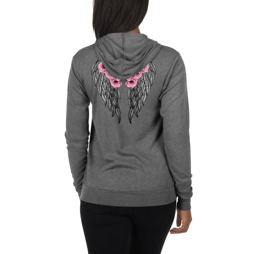 Image of Peony Wings zip up hoodie