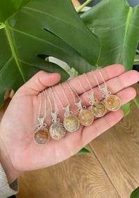 Image 4 of SILVER MYSTERY CRYSTAL NECKLACES