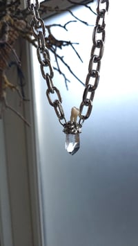 Image 9 of Human tooth and quartz chunky necklace