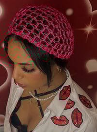 Image 2 of Hot Pink Tubi Hairnet Wrap 
