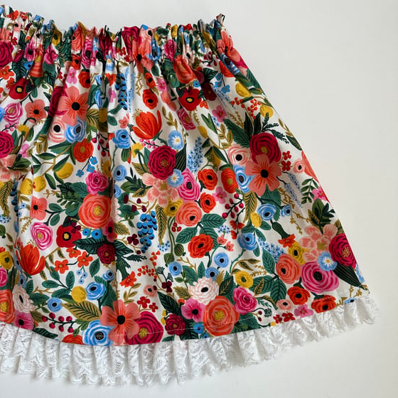 Image of Girl's Skirt - Rifle Paper Co. - White & Multi Floral