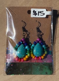 Image 2 of Bronze Rainbow Tear Earrings