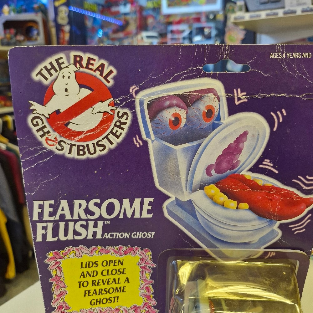 Image of Kenner The Real Ghostbusters Fearsome Flush Action Ghost Figure (Carded)