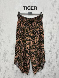 Image 2 of Animal Print - Front Split Harem Pants 