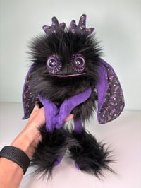 Image 4 of Happy Halloween Antler Monster - Black and Purple