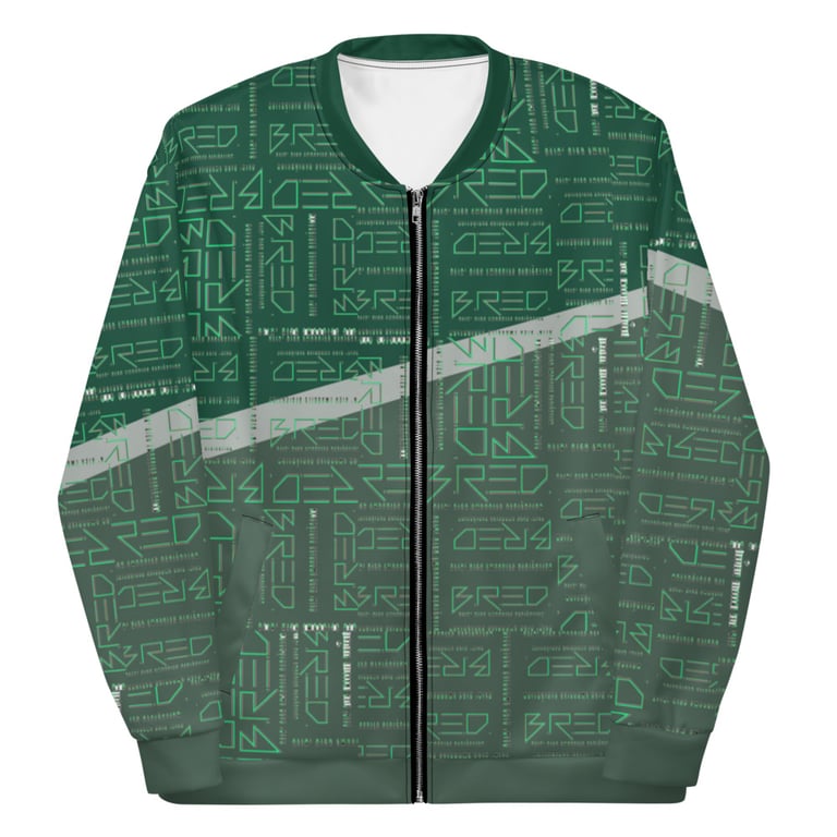 in bred we trust print machine  Bomber Jacket
