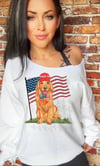 Trump 24 Dog/Flag Sweatshirt 