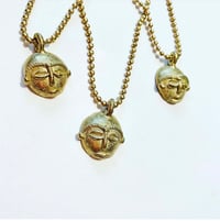 Image 1 of Nkita// Brass Spirit Guide Mask Necklace