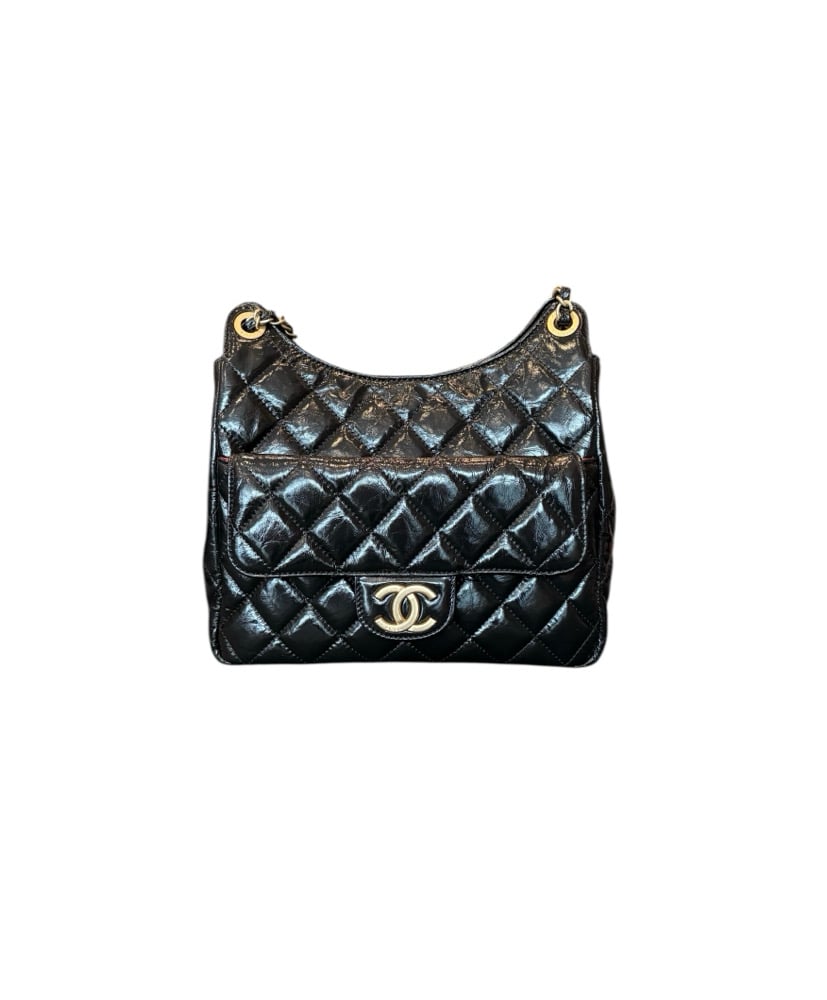 Image of Chanel Shiny Quilted Surpique Handbag 535-338
