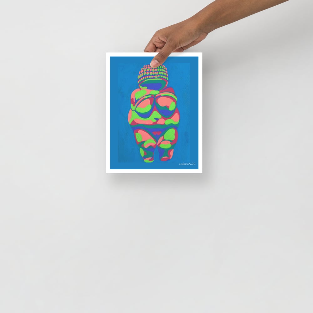 Image of Neon Willendorf Poster Print