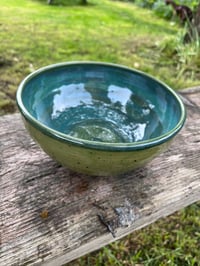 Image 1 of Speckled green bowl