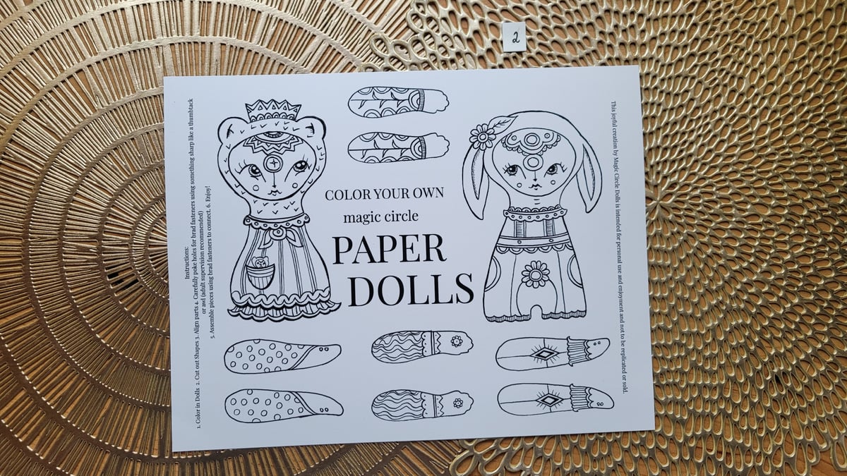 Color your own Paper Dolls (Hardcopy), image size:1200x675