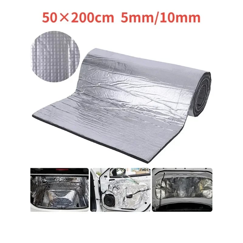 Image of Fireproof Heat and Sound Insulation Mat 200x50cm Acoustic Thermal Mat Soundproof Wall Panels Noise I