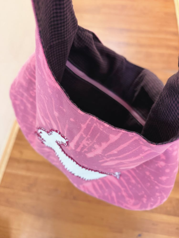 Image of Rounded Tote Bag — White Bunny