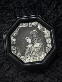 Image 1 of ‘Victorian faceless girl’ taxidermy spider" 1800s Page With Preserved Web - G 