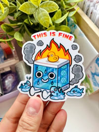 Image 3 of Diecut Sticker - burning PC