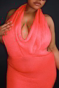 Image 4 of Scoop Neck Knit Midi Dress