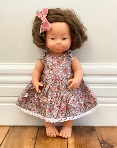 Image of Liberty Dress To Suit 38cm Miniland Doll - Amelie