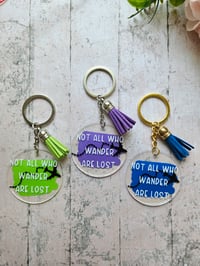 Image 4 of Not All Who Wander Are Lost Keyring